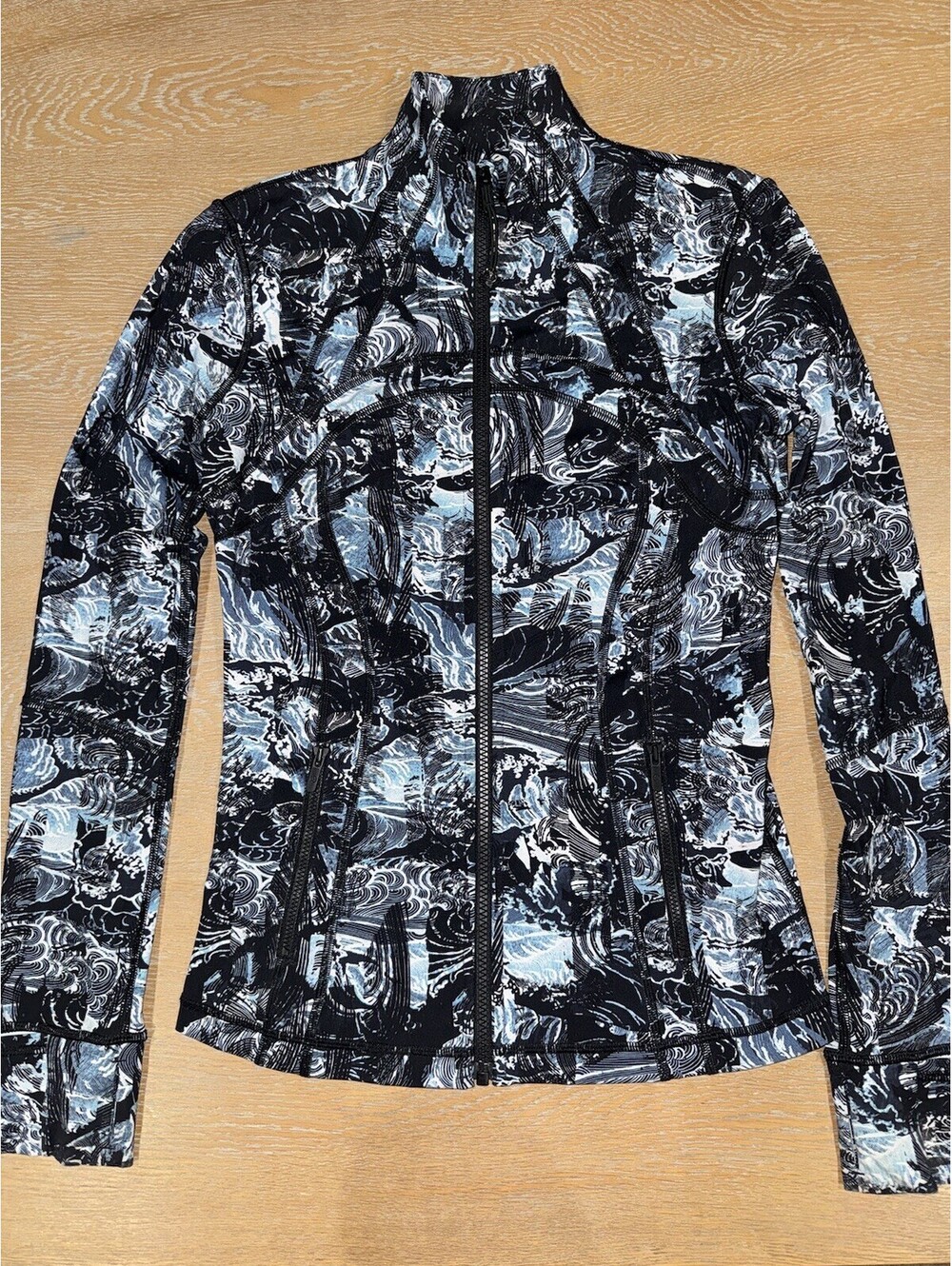 Lululemon Define Jacket *Nulux SIZE 6 Eternal Wave Starlight Black Blue Full Zip